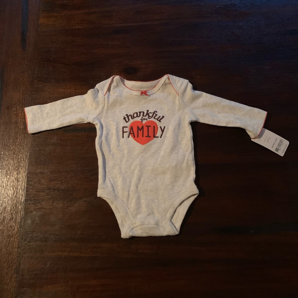 NWT Carter’s Thanksgiving Onesie, 3M